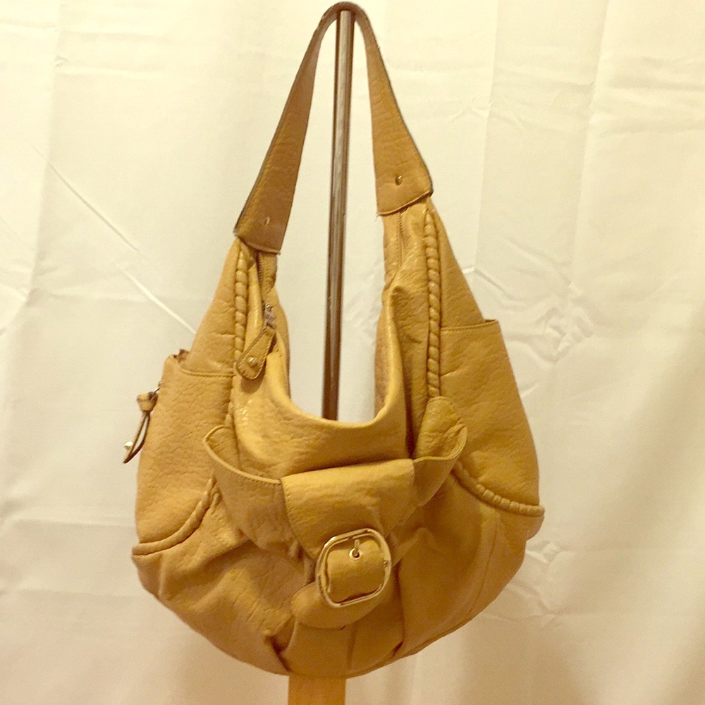 Jessica Simpson Tan Large Shoulder Bag w/ buckle